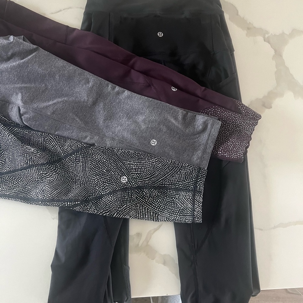 Lululemon set of leggings . All size 6